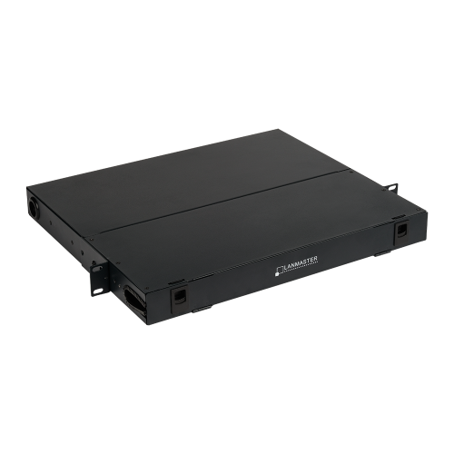 Патч-панель на 4 кассеты и адаптерные планки MCS, 19''/ 1U, выдвижная, черная